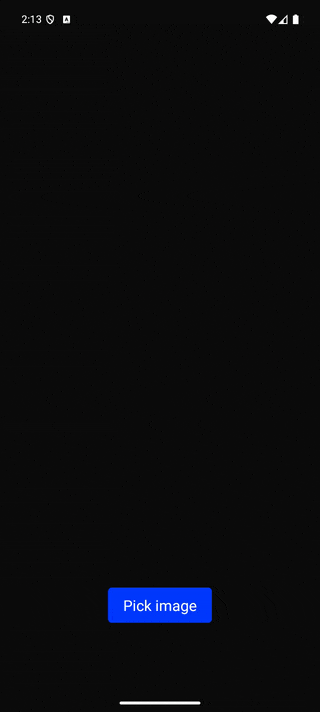 image picker app running in Android